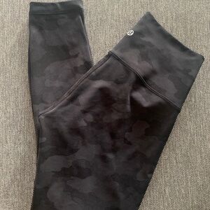 Lululemon Wunder Train 6 Camo Deep Coal Multi